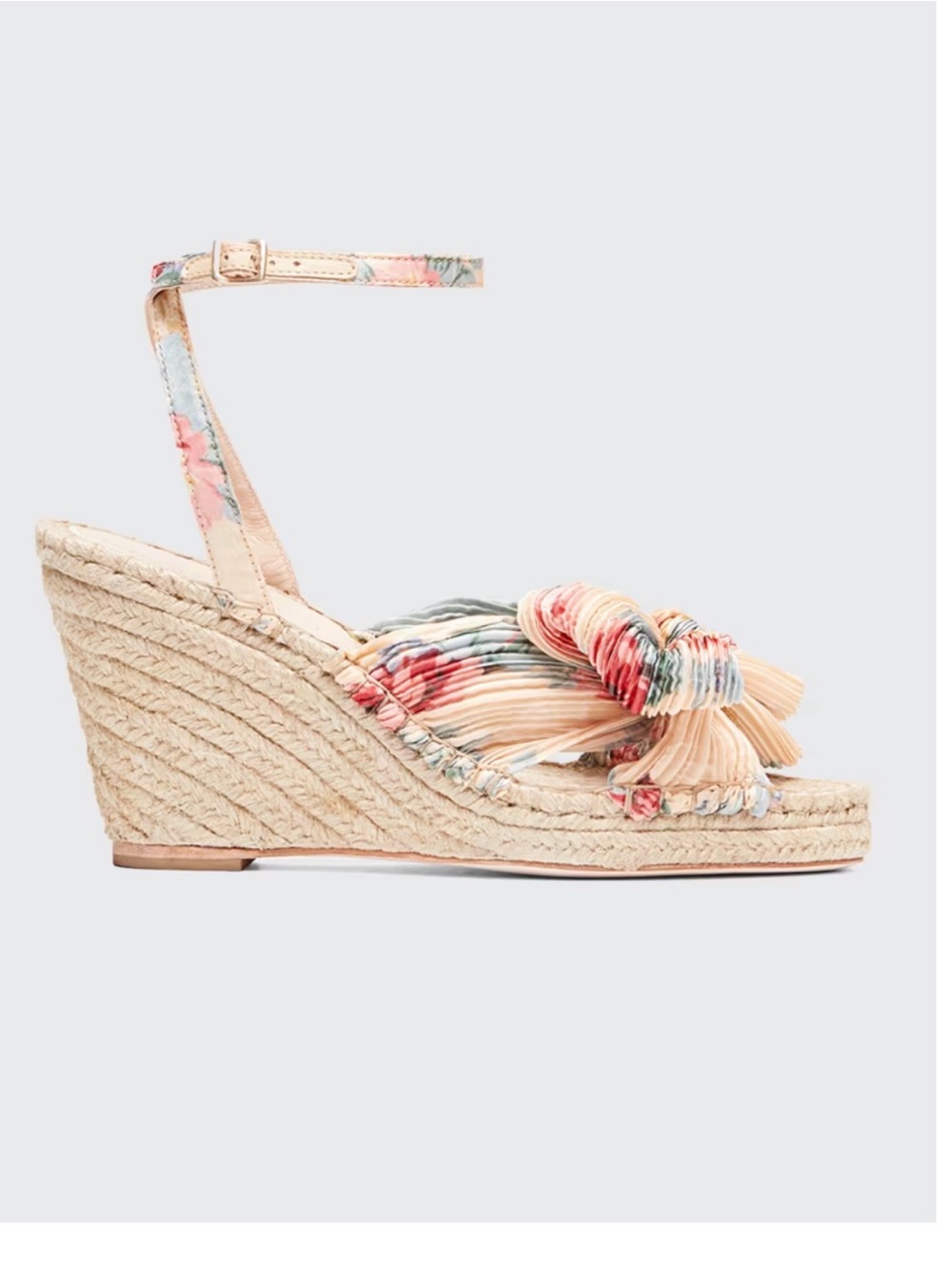 Wedge Espadrille Sandals in Multicolor Tie-Dye